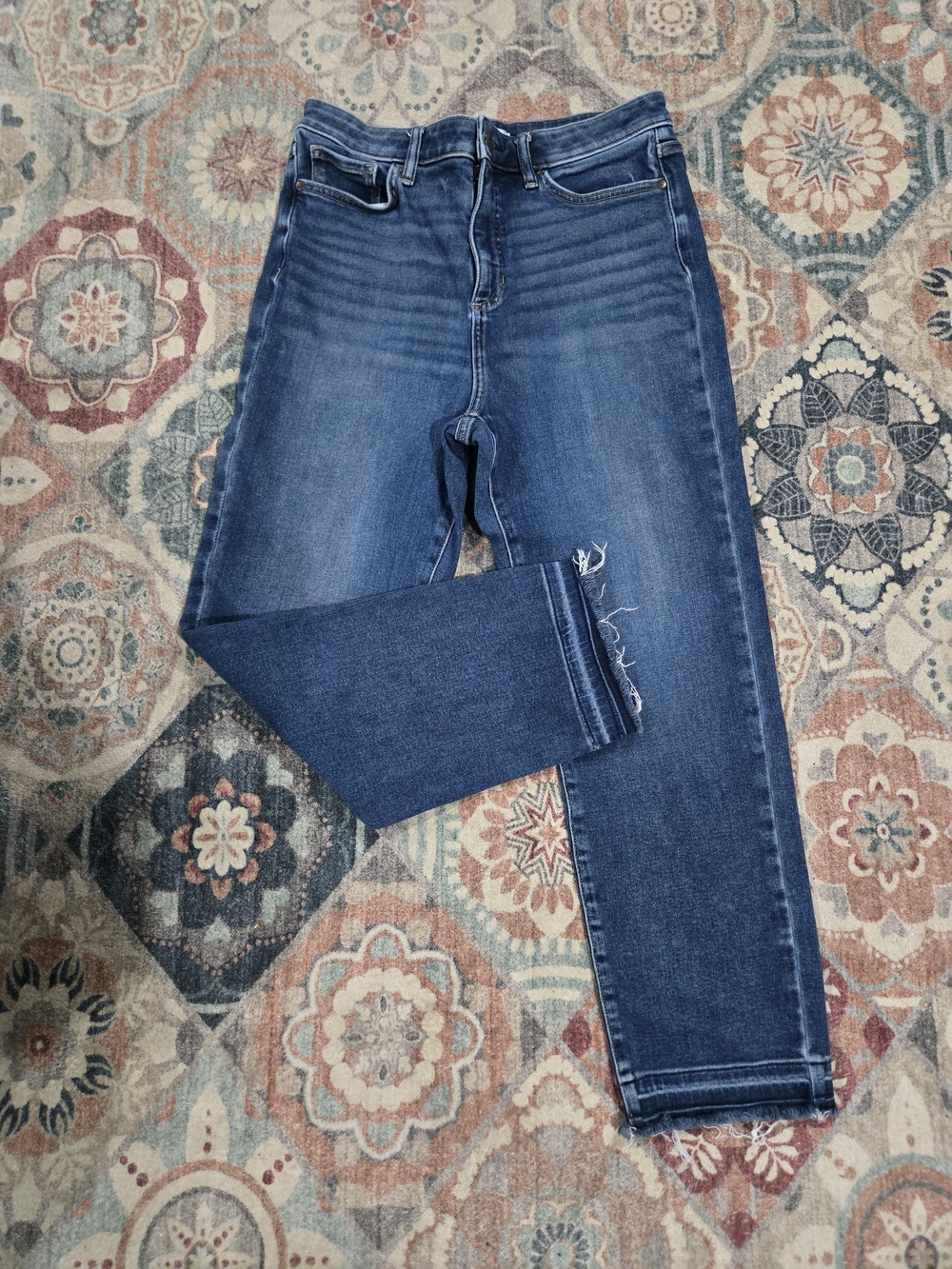 LC Lauren Conrad Women's 12 Super High-Rise Slim Straight Jeans - Picture 6 of 8